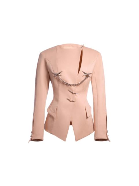 Mugler H&M Hourglass Wool Jacket Antique Pink