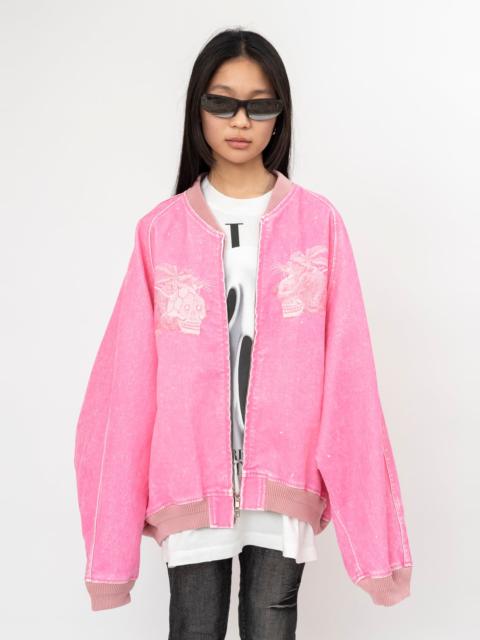 PINK DOUBLET FLOCKED DEINM SOUVENIR JACKET