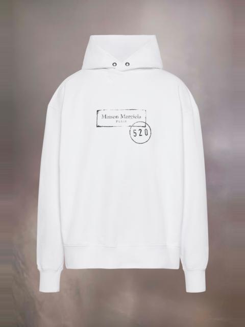 520 Stamp Print Hooded Sweatshirt
