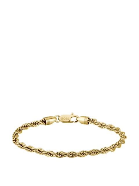 GOLD-TONE CUFF WITH ROPE-STYLE CHAIN