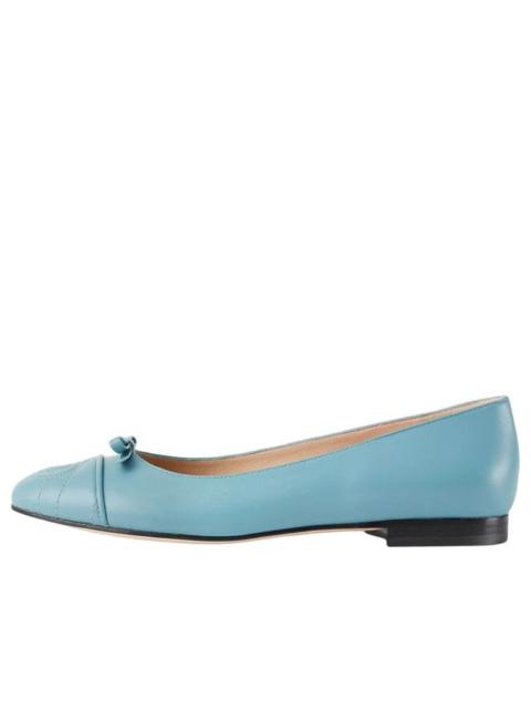 (WMNS) Gucci Ballet Flat With Double G Leather 'Sweet Blue' 680878-BKO60-4514