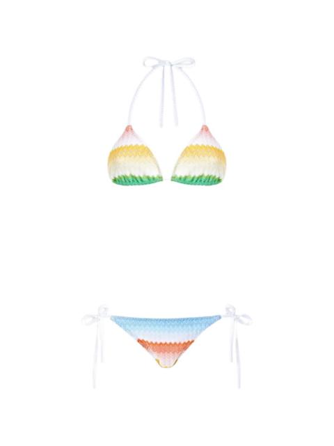 chevron-patterned bikini
