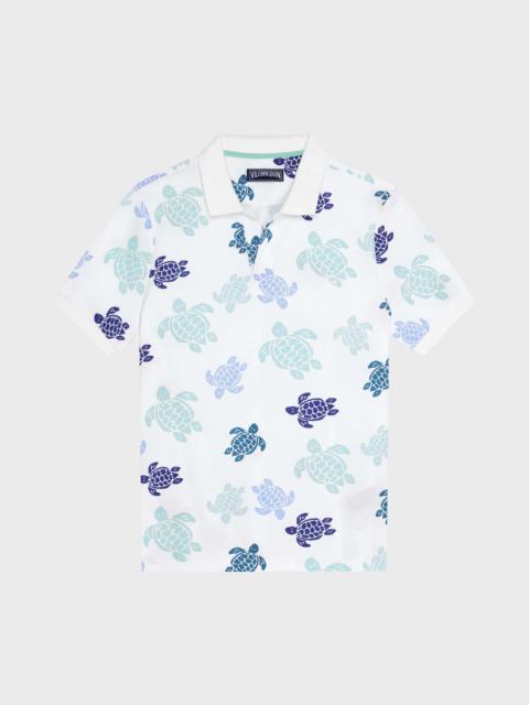 MEN COTTON PIQUE POLO RONDE DES TORTUES MULTICOLORES
