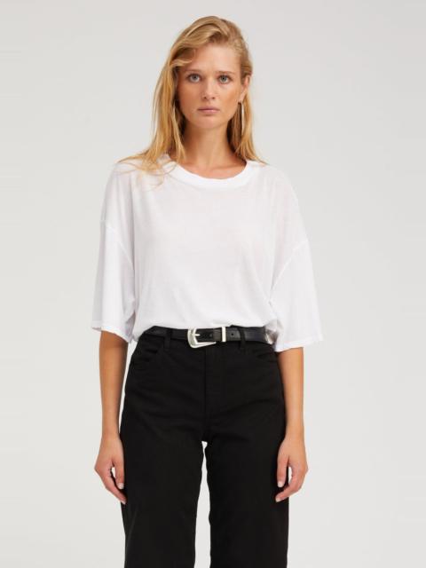 WHITE BOXY TEE