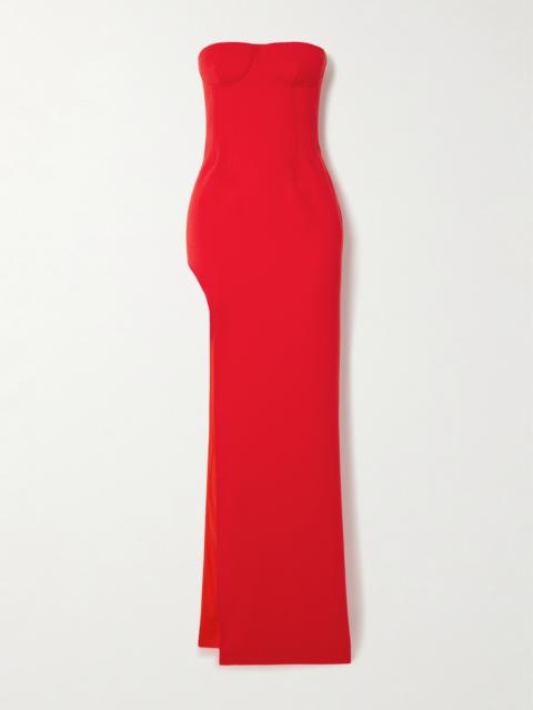 Strapless Crepe Gown