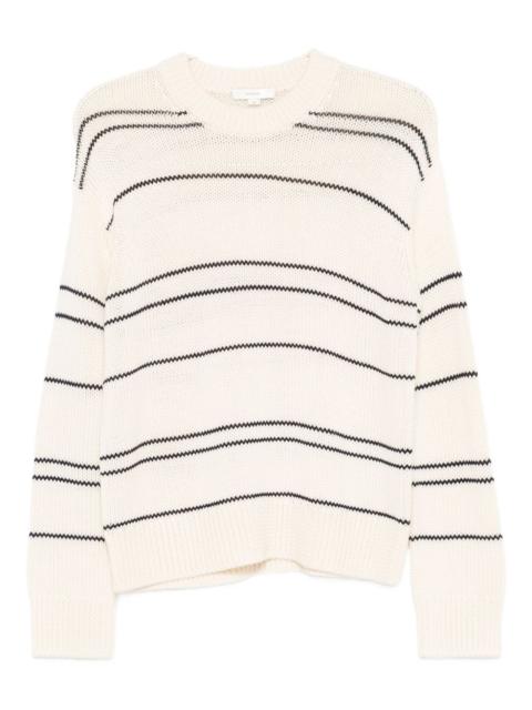 striped crew-neck sweater