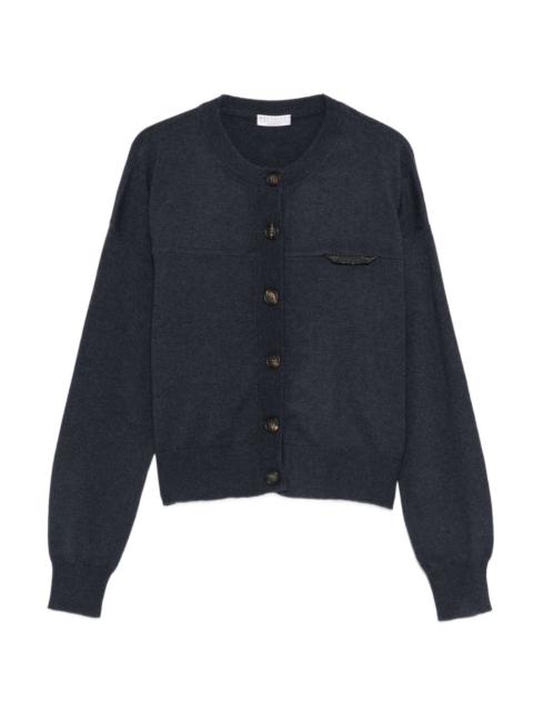 button-down cashmere cardigan