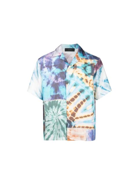 AMIRI Tie Dye Patchwork Silk Shirt Multicolor