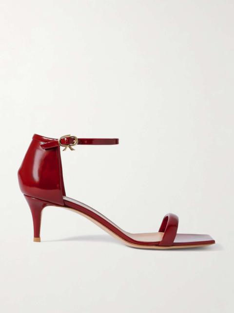 Nuit 55 patent-leather sandals Red