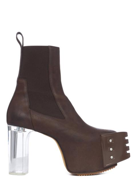 Brown Grilled Chelsea Boots