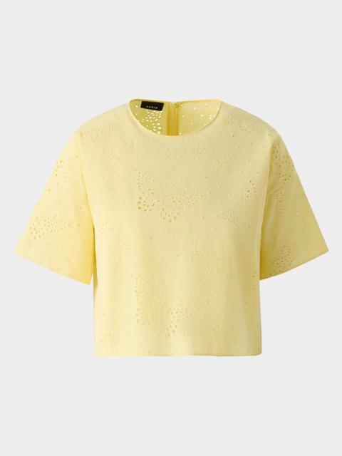 Broderie Anglaise Short-Sleeve Top