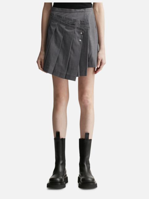 FOLD-DETAIL PLEATS MINI SKIRT