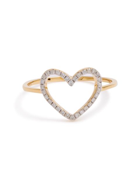 Yvonne Leon Bague Petit Coeur 18kt Gold Ring