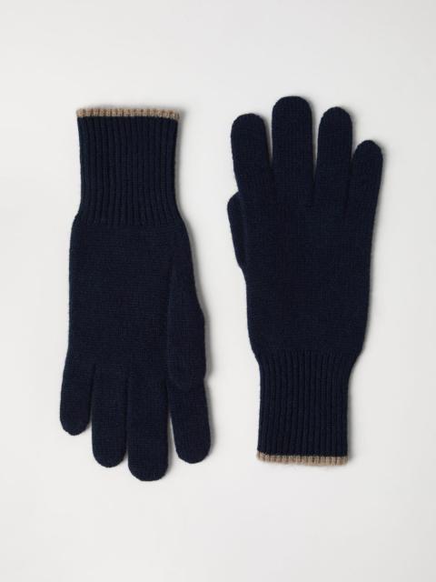 Cashmere knit gloves
