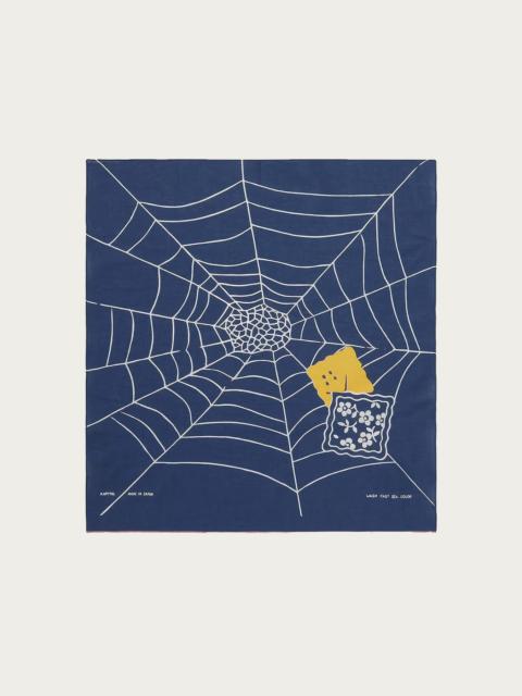 Fastcolor Selvedge Bandanna (SPIDER PECKISH RAINBOWY) - Navy