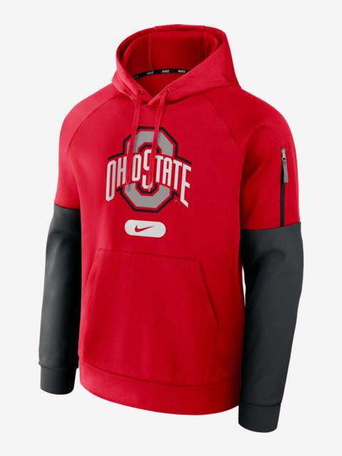 Ohio State Buckeyes Fitness Men’s Nike Therma College Pullover Hoodie