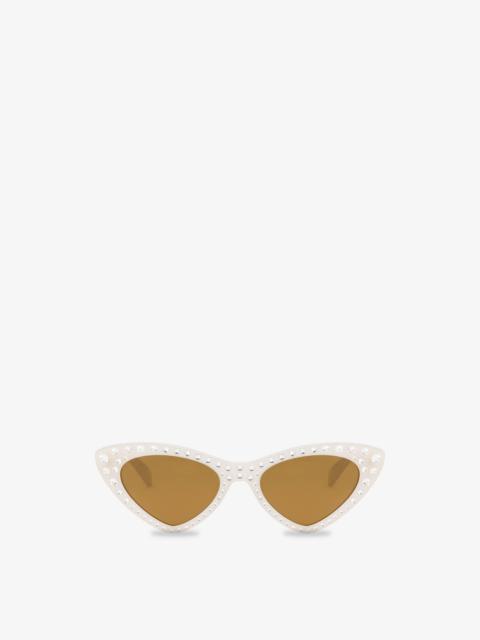 CAT EYE SUNGLASSES WITH RHINESTONES