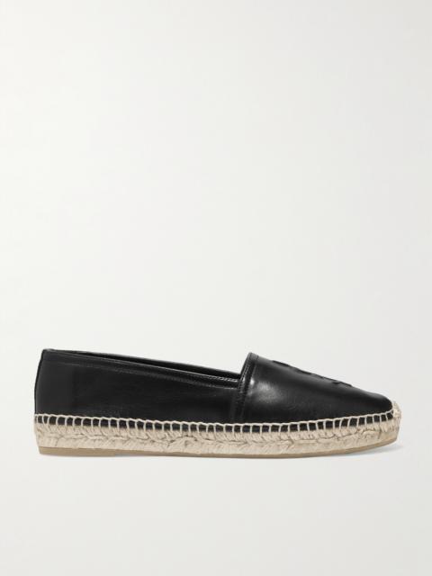 Cassandre Logo-embossed Leather Espadrilles
