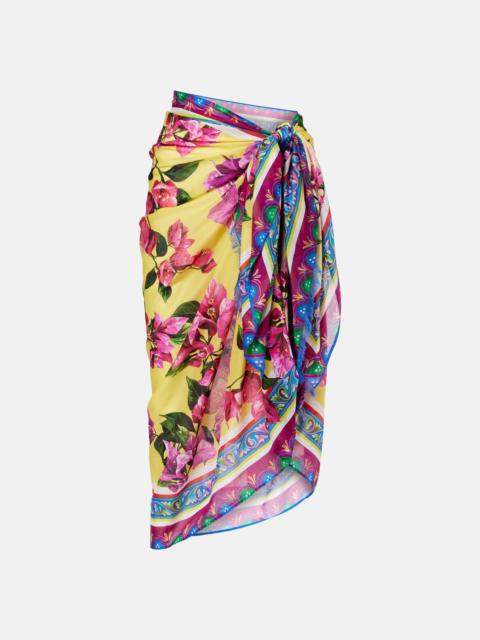 Floral cotton cover-up