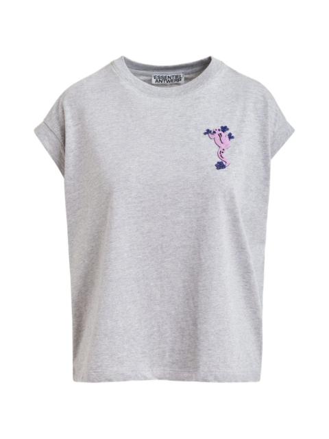 bead-embellished frog top