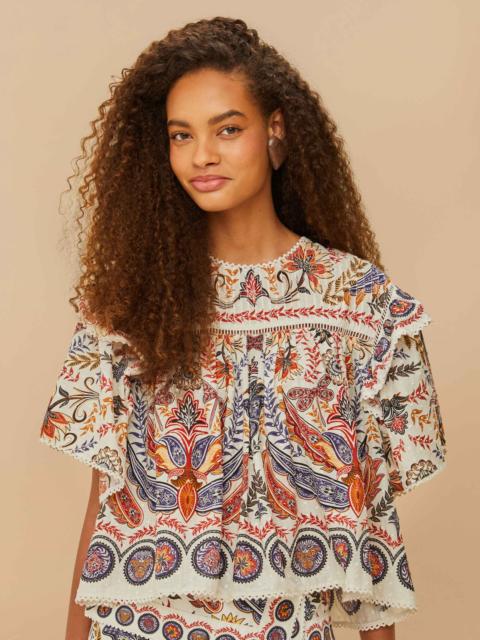 Off-White Boho Glam Lace Blouse