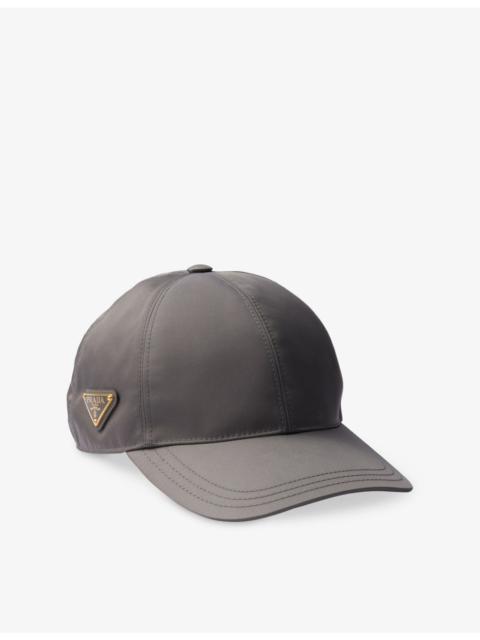 Logo-plaque nylon baseball cap