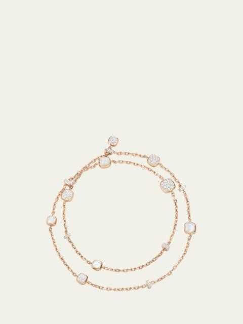 Nudo 18K Rose Gold Diamond and Mother of Pearl Long Necklace