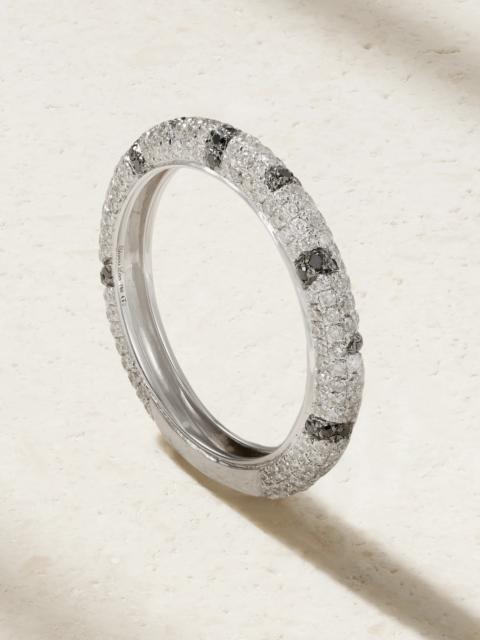 Mini Alliance Zebre 18-karat White Gold Diamond Ring