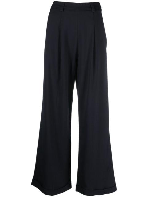wide-leg tailored-cut trousers