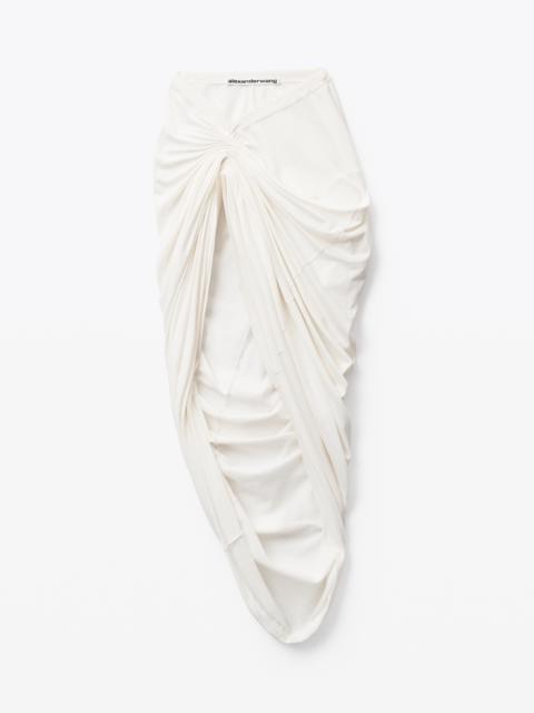 ASYMMETRICAL SKIRT IN SILKY JERSEY