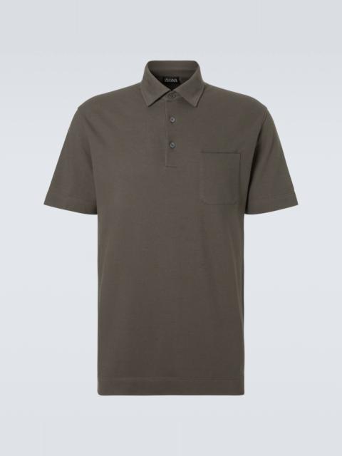 Cotton piqué polo shirt