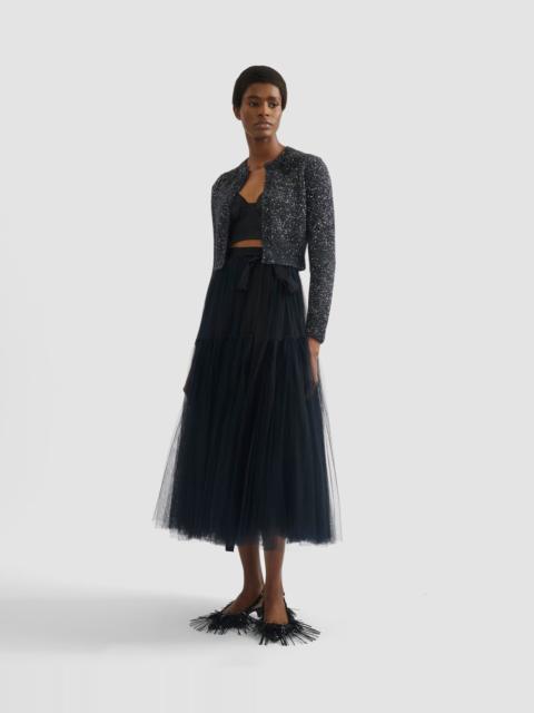 TULLE FULL MIDI SKIRT