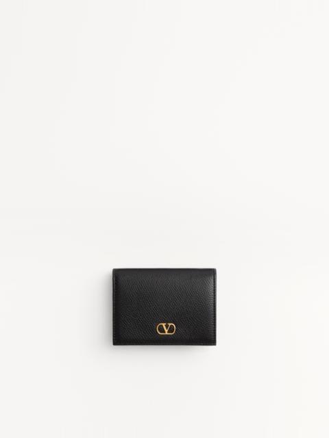VLOGO SIGNATURE GRAINY CALFSKIN WALLET