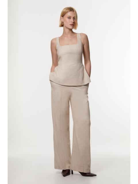 Herringbone Wide Leg Tailored Jumpsuit