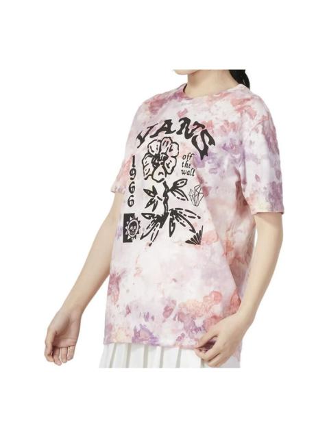 (WMNS) Vans short-sleeved printed T-shirt 'Pink' VN0A54KUZG7