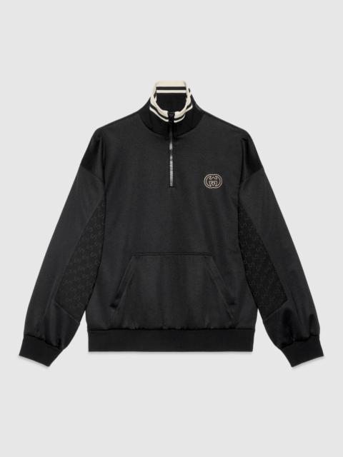 Technical jersey half zip jacket