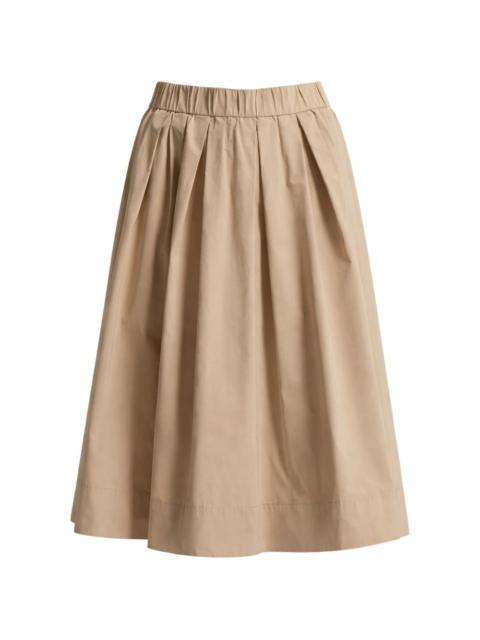 pleated midi skirt