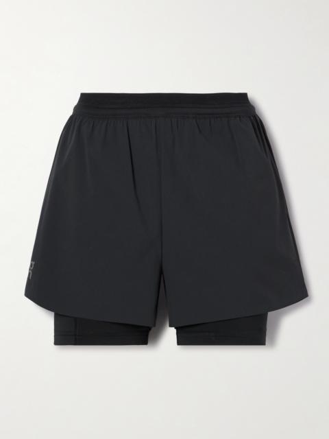 Pace Layered Recycled-shell And Stretch-jersey Shorts