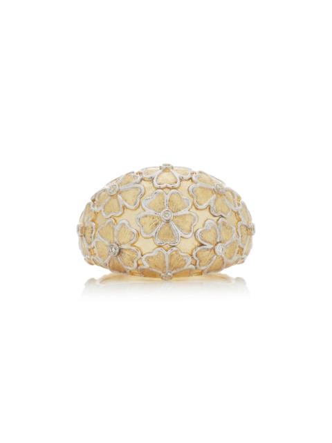 9K Gold Dome Flower Ring gold