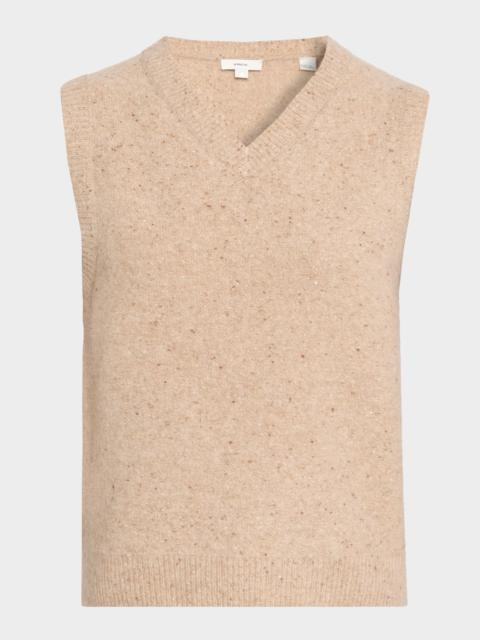 Donegal Plush Cashmere Sweater Vest