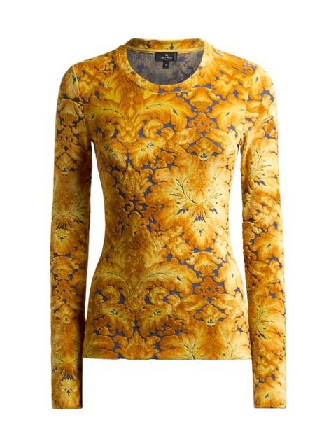 Printed Jersey Top yellow