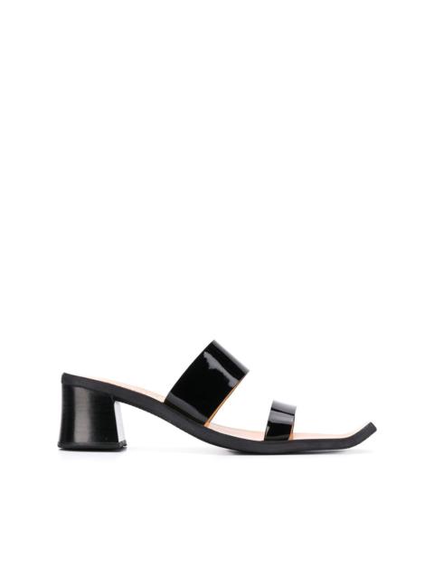 RUPIE HEEL SANDAL - BLACK PATENT