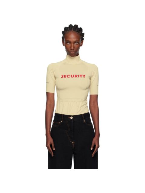 Yellow 'Security' Pocket Top