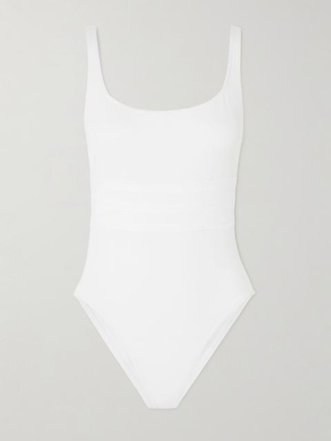 Les Essentiels Asia paneled swimsuit White