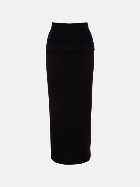 Jersey midi skirt