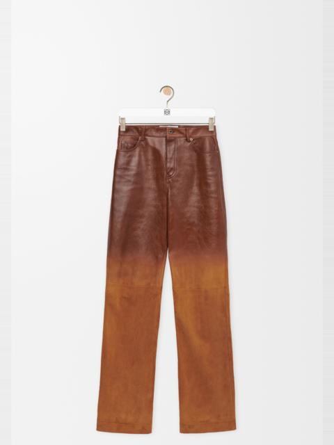 Trousers in suede lambskin