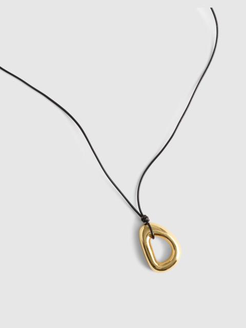 Sculptural Pendant Cord Necklace