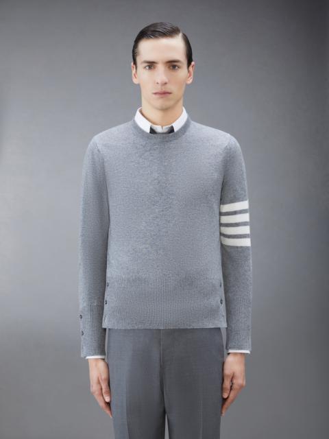 Light Grey Cashmere 4-bar Crew Neck Pullover