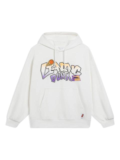 Li-Ning Hoops Cartoon Graphic Hoodie 'White' AWDT551-1