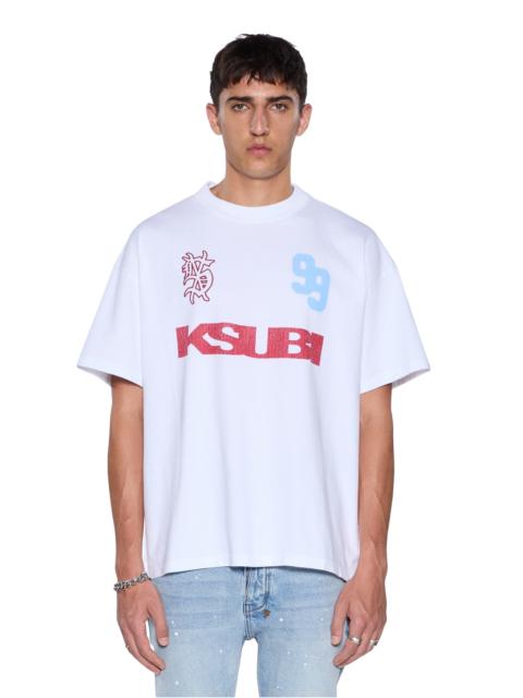RUGGED EKCESS SS TEE WHITE/RED
